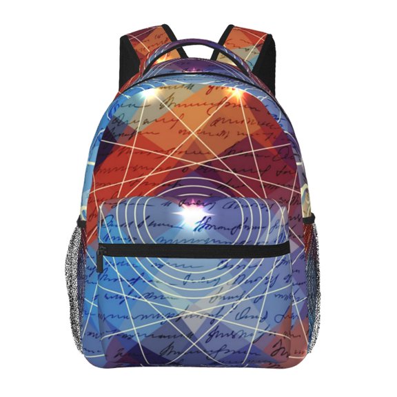 Magic Circle With Zodiacs Sign Laptop Backpack Travel Rucksack for Teens Adults, Fits 15-inch Notebook