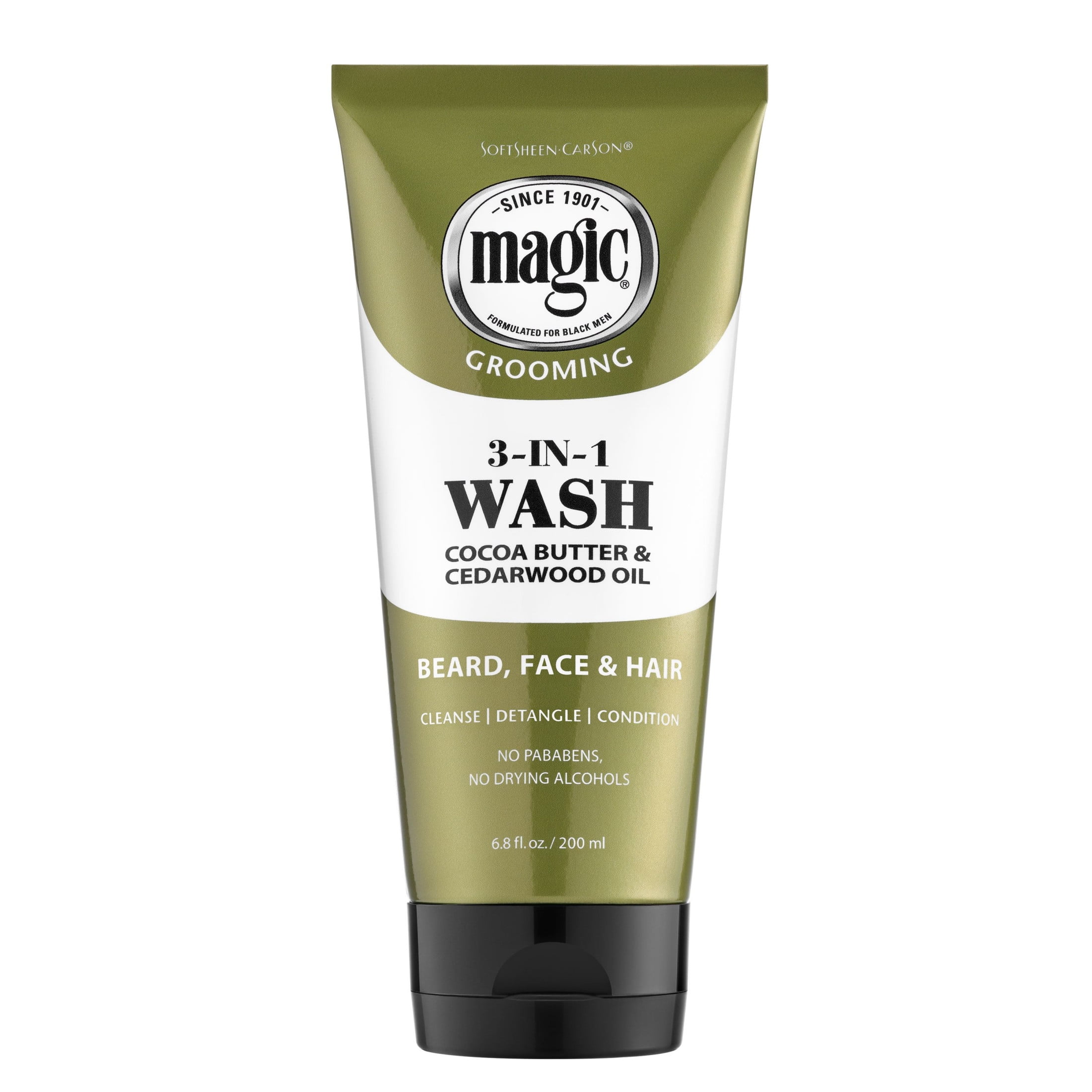 Magic Clean Products 3-in-1 Beard Wash with Almond Oil, 6.8 fl oz