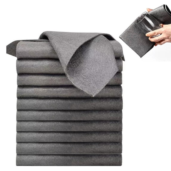 Magic Cleaning Cloth, New Streak Free Reusable Microfiber Rag, Multipurpose Miracle Rags Absorbent Microfiber Cleaning Cloth for Kitchen, Window and Car Glass