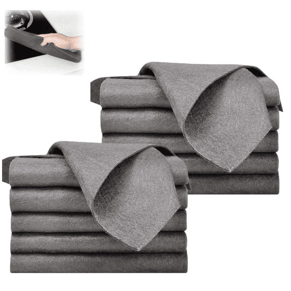 Magic Cleaning Cloth, Thick Microfiber, Streak Free For Glass & Kitchen，10 | Lint-Free; Reusable; 8.66x5.9 Inch; Works With Water; For Glass, Kitchen, Stainless Steel, Car
