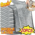 thumbnail image 1 of Magic Cleaning Cloth Thickened Double -sided Metal Steel Wire Rags Kitchen Dish Pot Washdishing Cloths Towel Clean Tools, 1 of 6