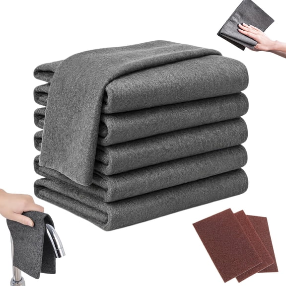 Magic Cleaning Cloth, Thickened Microfiber Cleaning Cloths 11.8x15.7 Inch, Reusable Lint Free Streak Free for Stainless Steel, Kitchen, Glass, Car Windows