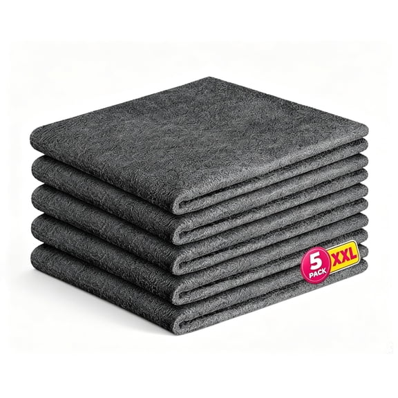 Magic Cleaning Cloths, Lint Free Streak Free 11.8x15.7 Inch, Works with Water; for Glass, Kitchen, Stainless Steel, Car