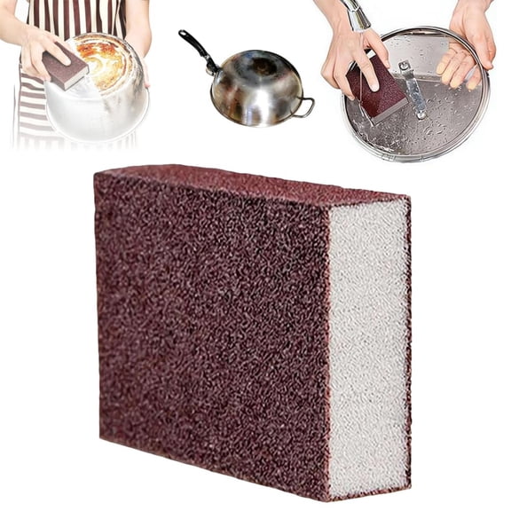 Magic Cleaning Sponge, Nano Carborundum Sponge Scrub Pad for Heavy Duty Cleaning, Cleaning Eraser for Pots Pans BBQ Grill Stainless Steel Kitchen Cookware