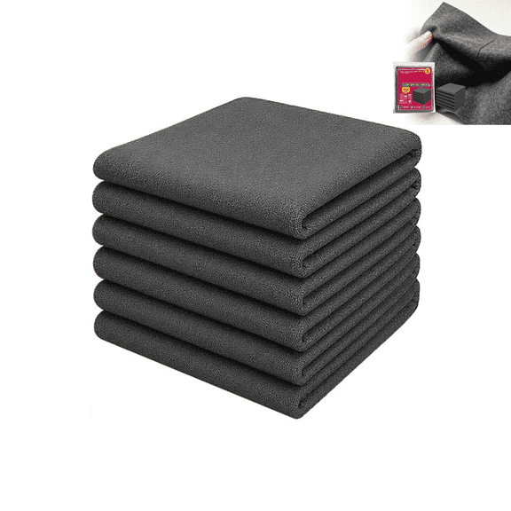 Magic Cloth Thick Microfiber Cleaning Cloths 6 Pack, Streak Free Lint Free Washable Rags, Only Water for Stainless Steel Window Bathroom Tile Auto Windshield