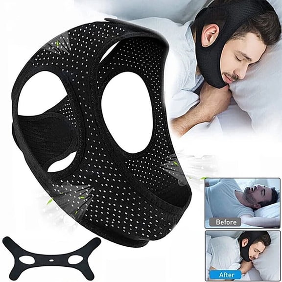 Magic  Co Anti-Snoring Chin Strap for Sleep – Adjustable Jaw Support, Breathable and Not Tight, Stop Snoring Fixed Breathable Sleep Aid Strap