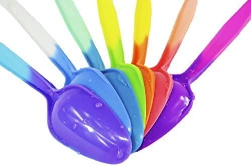 Reflective Color Spoons Magic Color Changing Reusable Spoons (Pack of 7 Assorted Colors) Reacts ...