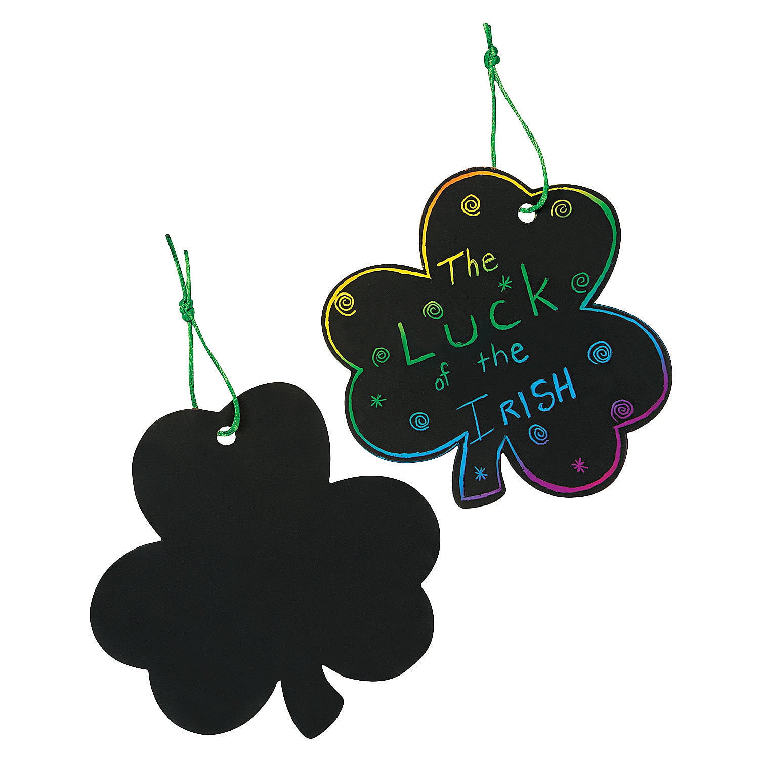 Magic Color Scratch Shamrocks (24Pc) - Craft Supplies - 24 Pieces