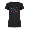 thumbnail image 1 of Magic Colorful Whale Shaped T-Shirt Women -Image by Shutterstock, Female Small, 1 of 2