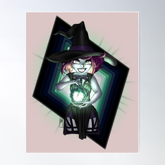 Magic Conjuring Witch Poster Wall Art, Modern Wall Decor For Living Room Bedroom, 8x12 UNFRAMED