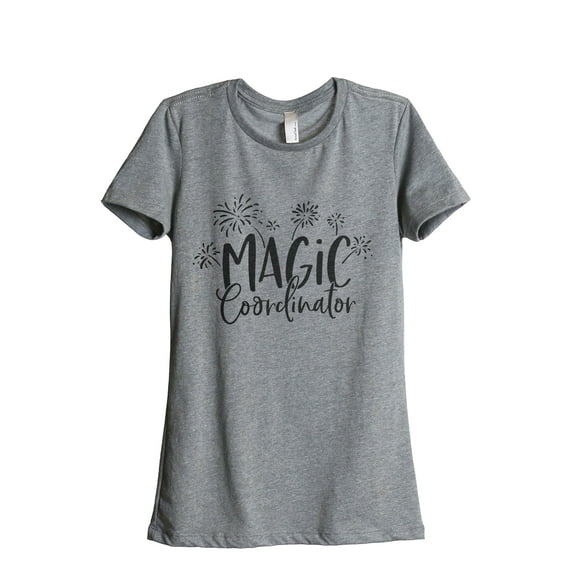 Magic Coordinator Women's Fashion Relaxed T-Shirt Tee Heather Grey X-Large