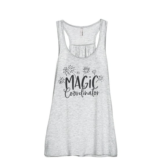 Magic Coordinator Women's Fashion Sleeveless Flowy Racerback Workout Yoga Tank Top Sport Grey X-Large