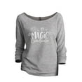 thumbnail image 1 of Magic Coordinator Women's Fashion Slouchy 3/4 Sleeves Raglan Lightweight Sweatshirt Sport Grey Large, 1 of 3