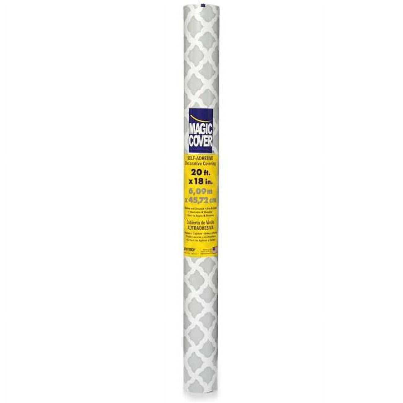 Magic Cover 20 ft. L X 18 in. W Talisman Gray SelfAdhesive Shelf Liner