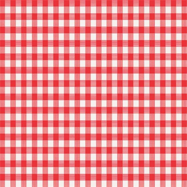 Red and White Checkered Vinyl Disposable Tablecloth 54 in.