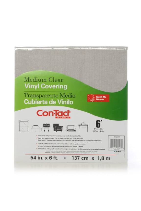 Vinyl 72" x 54" Medium-Weight Clear Covering, 1 Each