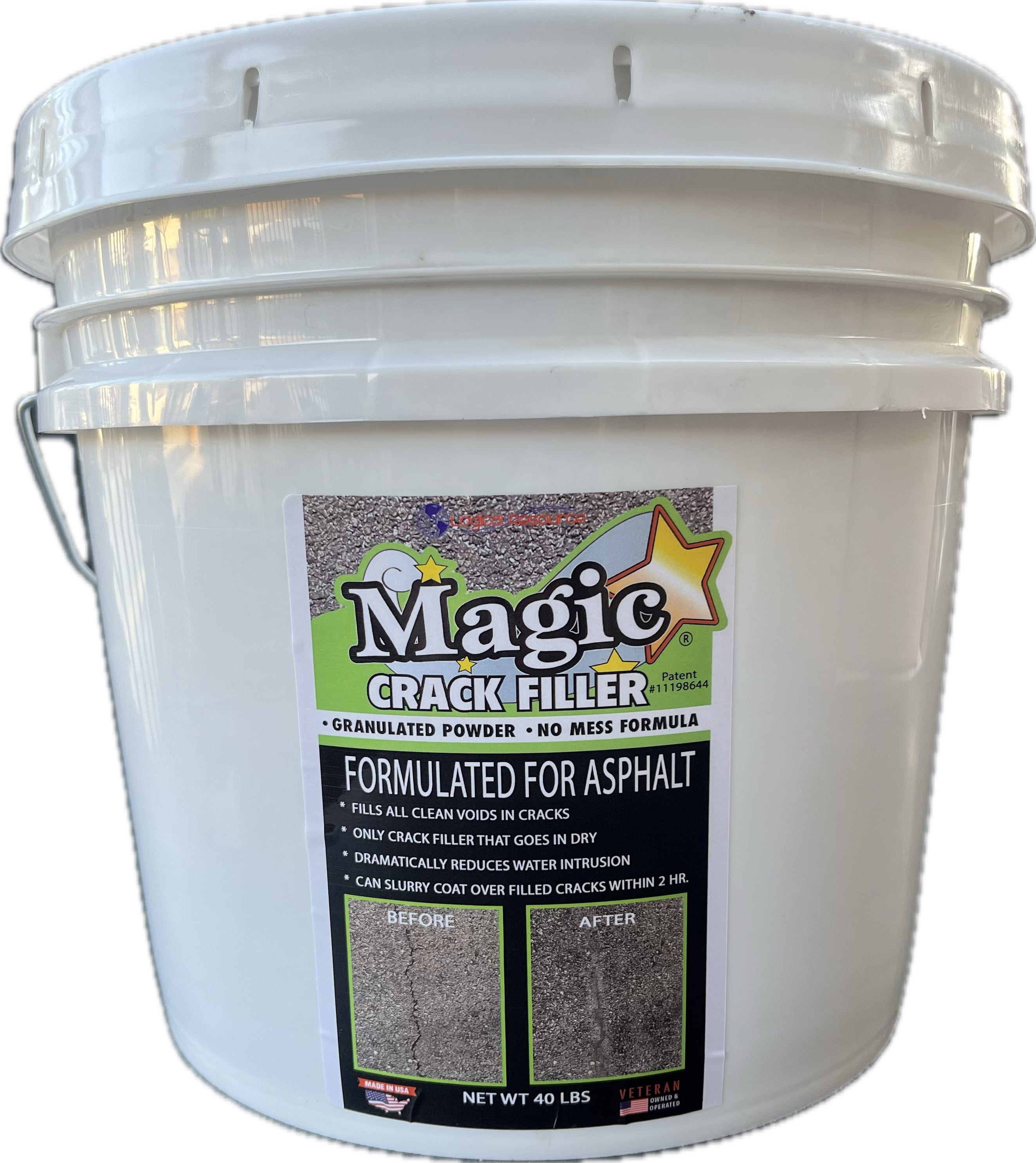 Magic Crack Filler (Asphalt/Black) - 40 LB Bucket