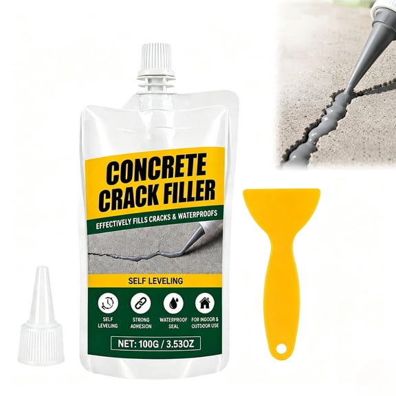 Magic Crack Filler for Concrete, 3.53 oz Self-Leveling Sealant & Patch – Fast-Drying, Waterproof, Paste for Driveways, Patios, Walls & Steps