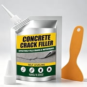 Magic Crack Filler for Concrete, Self-Leveling Waterproof Sealant with Nozzle & Scraper -Dry High-Elasticity Repair for Driveways, Patios