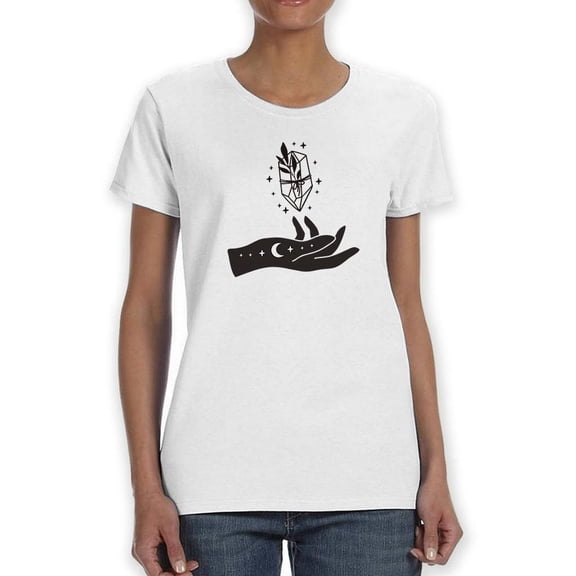 Magic Crstyal And Hand Shaped T-Shirt Women -Image by Shutterstock, Female Medium