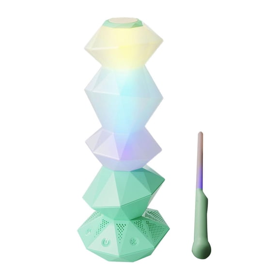 Magic Crystal RGB Bluetooth Speaker Light with Music Sync & Magic Wand Remote, Touch Control Color Changing Crystal Table Lamp Night Light (1PC)