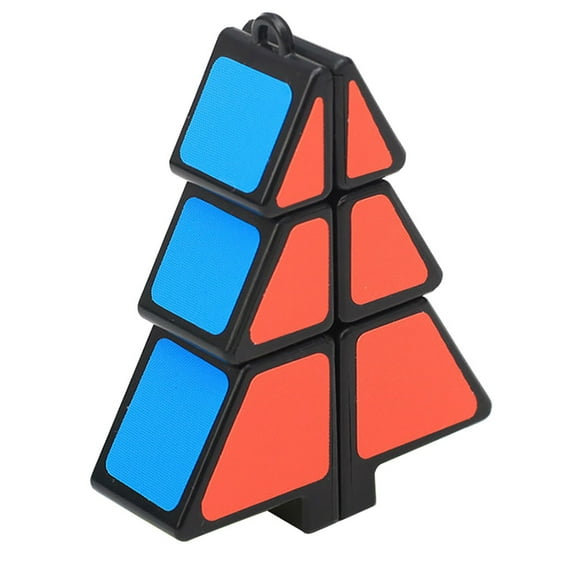 Magic Cube 1X2X3 Christmas Tree Cube Puzzle Ultra-Smooth Magic Puzzle Xmas Gifts - Black