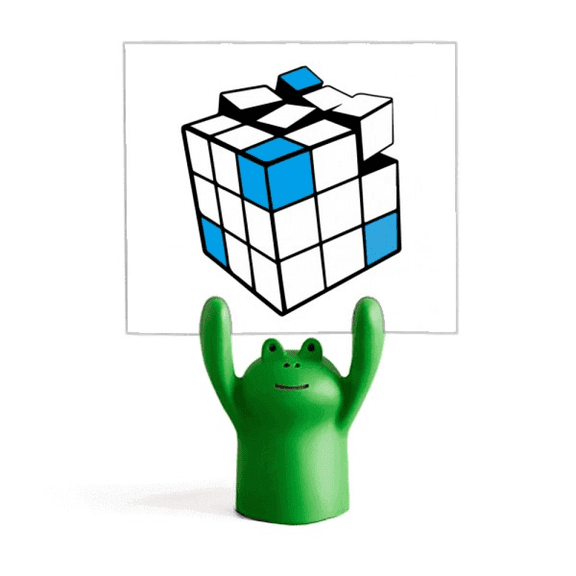 Magic Cube Color Toy Art Deco Fashion Memo Holder Cartoon Animal Frog Stand Decoration