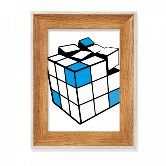 Magic Cube Color Toy Desktop Wooden Photo Frame Display Picture Art Painting Multiple Sets