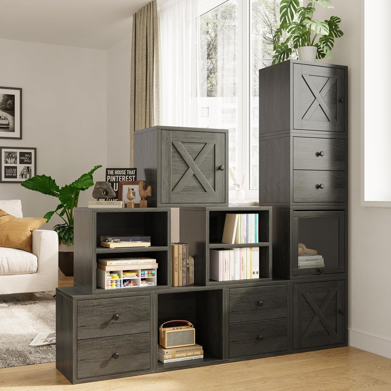 Magic Cube Storage Organizer Stackable Cubes for Home Books Clothes Toy ...