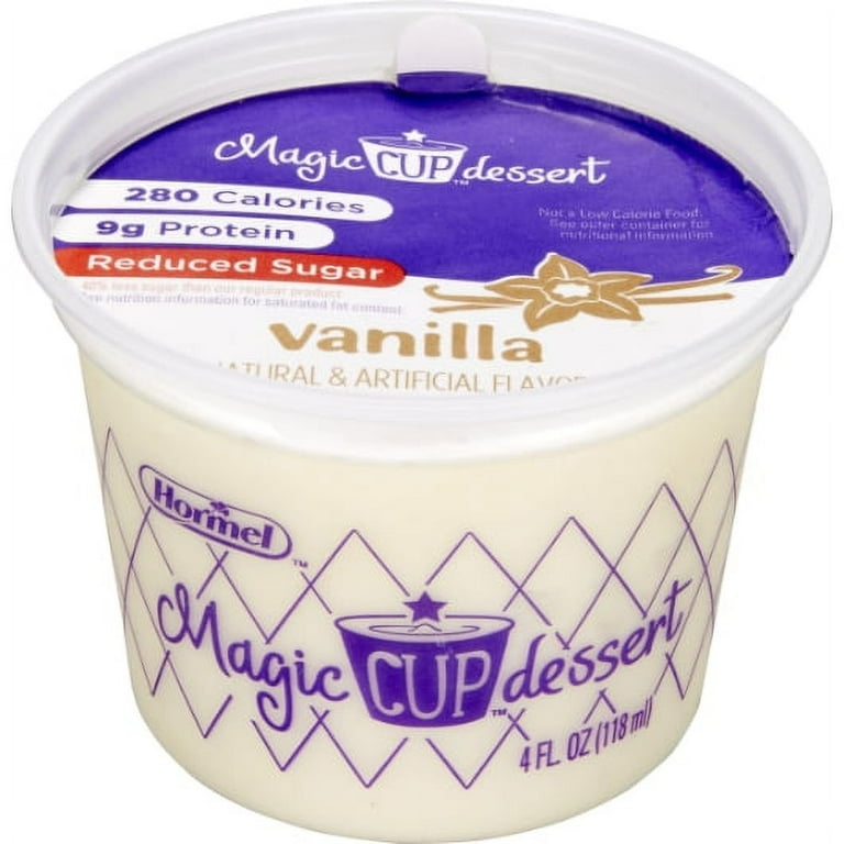 Magic Cup Low Sugar Vanilla Frozen Cream, Pack of 48 - 4 oz each