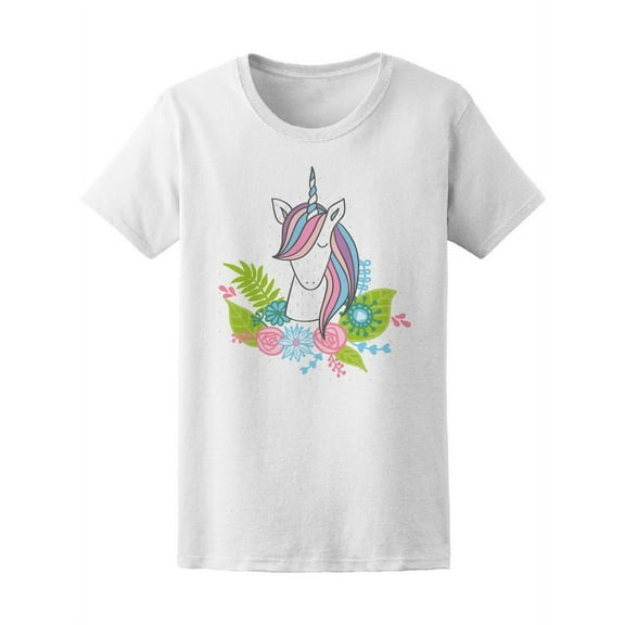 Magic Cute Frontview Unicorn T-Shirt Women -Image by Shutterstock, Female XX-Large