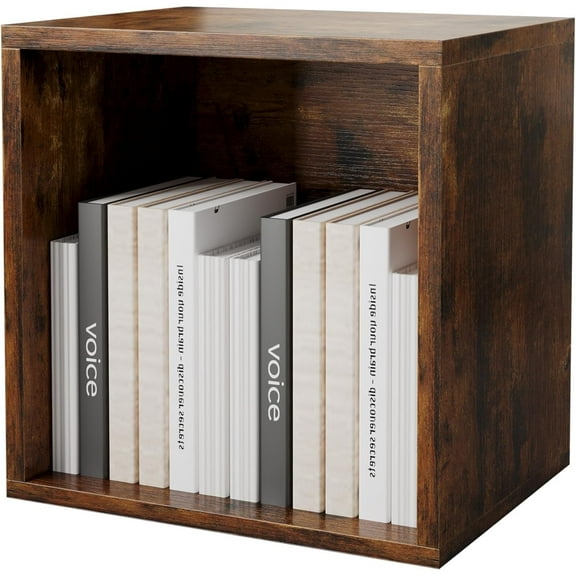 Magic DIY Cube Storage Organizer Stackable Cubes for Home Books Clothes Toy-Modular Cubby Storage System-Office Cubical-Bookcase Closet (Antique Brown, General Cube)