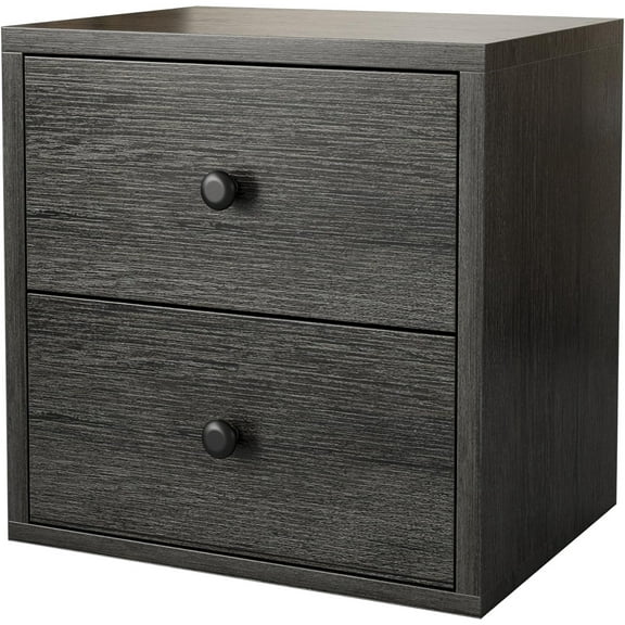 Magic DIY Cube Storage Organizer Stackable Cubes for Home Books Clothes Toy-Modular Cubby Storage System-Office Cubical-Bookcase Closet (French Oak,Drawer Cube)