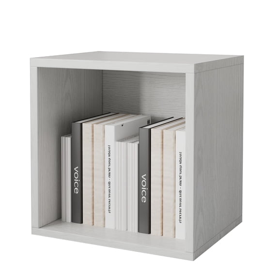 Magic DIY Cube Storage Organizer Stackable Cubes for Home Books Clothes Toy -Modular Cubby Storage System-Office Cubical-Bookcase Closet (Pure White-Washed, 1 Layer Cube)
