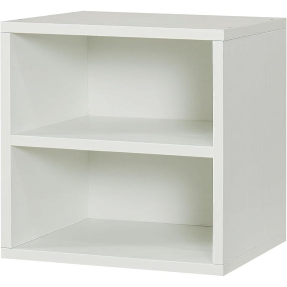 Magic DIY Cube Storage Organizer Stackable Cubes for Home Books Clothes Toy -Modular Cubby Storage System -Stackable Storage Cubes -Bookcase Closet (Pure White-Washed, 1 Layer Cube)