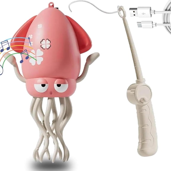 Magic Dancing Octopus Toy, Crazy 8-Leg Auto-Dance Octopus Toy, Crawling Dancing Automatic Obstacle Sensor Toys,Smart-Tentacle Self-Navigating Robotic Pet Toys for Indoor Cat Dog Pink