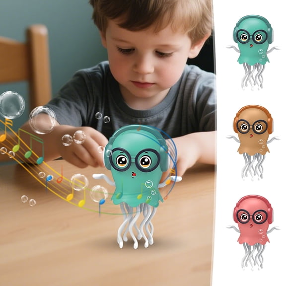 Magic Dancing Octopus Toy, Crazy 8-Leg Auto Dancing Octopus Toy, Crawling Dancing Automatic Obstacle Sensor Toys, Smart-Tentacle Self-Navigating Robotic Pet Toys Set-3 Orange