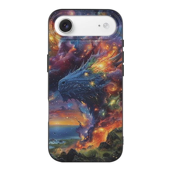 Magic Dark Dragon Galaxy Psychedelic Black TPU Case for iPhone 17 Air Slim Shockproof Protective Phone Cover