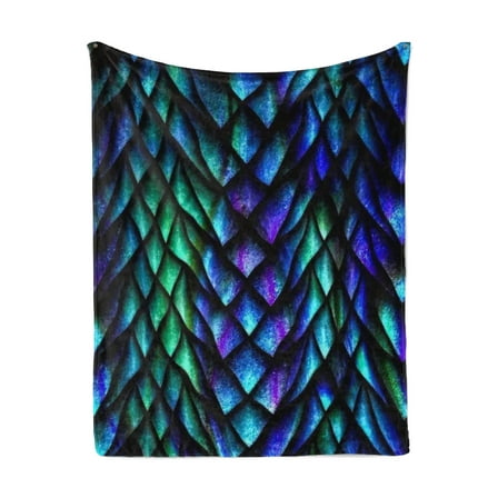 Magic Dragon Scale Pattern Print Soft Blankets, Warm and Lightweight Home Decoration Blanket