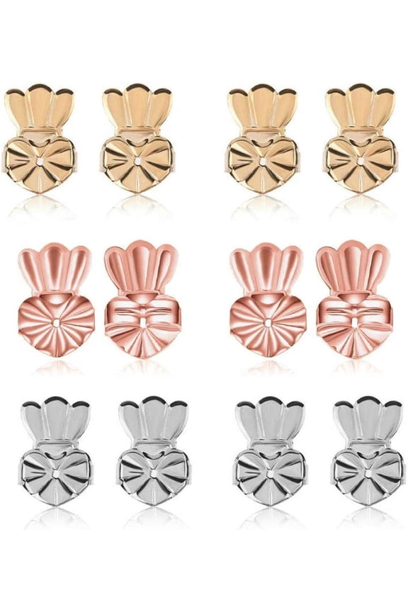 Magic Earring Lifters, 6 Pair Adjustable Ear Lifters