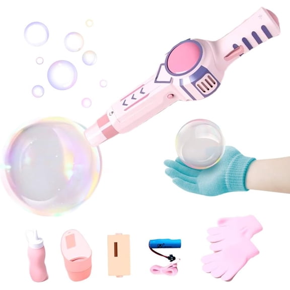 Magic Elastic Bubble Fog Wand, 2026 New Elastic Bubble Fog Bubble Machines, Colorful Bubble Machine, Elastics Bubbles Fog Wand, Interactive Fog Bubbles Machine for Party, Wedding, Birthday (Pink)