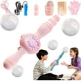 thumbnail image 1 of Magic Elastic Bubble Fog Wand,Bubble Machine Elastic Bubble Fog,Magic Interactive Fog Bubbles Machines for Party,with Music & Light for Party, Weddings, Outdoor Events, with Accessories Sets (Pink), 1 of 7