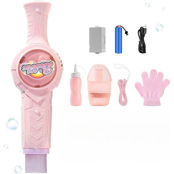 Magic Elastic Smoke Fog Bubble Machine, Interactive Elastic Bubble Fog Wand with Gloves, Rechargeable Automatic Bubble Maker