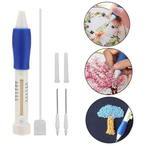 Magic Embroidery Pen, Punch Needles DIY Craft for Embroidery Threaders Sewing, Knitting Stitching Punch Needles Set