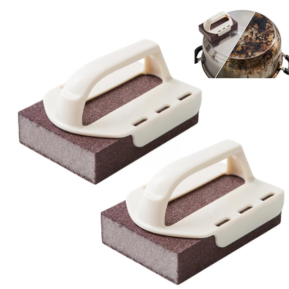 Magic Emery Cleaning Sponge, 2026 New Nano Carborundum Sponge Eraser, Heavy Duty Pot Scrubber Scouring Pad for Stainless Steel Pans, Kitchen Rust & Grease Remover