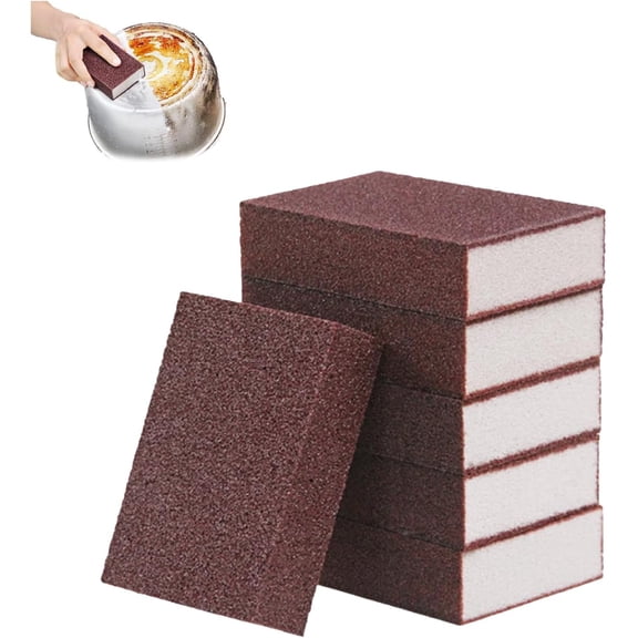 Magic Emery Cleaning Sponge, Durable Thick Nano Carborundum Scrub Pad, Emery Sponge Brush Eraser Scrub for Removing Rust Cleaning Pots and Pans, for Pots, Pans, Sink, Grill (5 pcs)