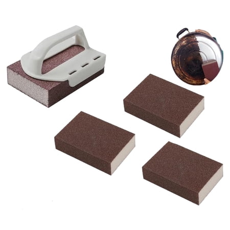 Magic Emery Cleaning Sponge, Magic Cleaning Sponges for Pots and Pans, Magi Carbide Cleaning Sponge, Nano Carborundum Sponge, Magic Scrubber for Removing Rust Cleaning Pots and Pans