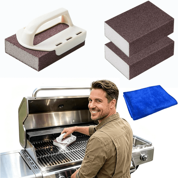 Magic Emery Cleaning Sponge Rust Remover, 2026 Upgrated Nano Carborundum Sponge, Pot Scrubber Scouring Pad Kitchen Magic Cleaning Sponge for Removing Rust Cleaning Pots and Pans