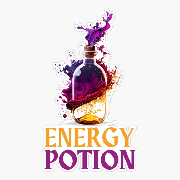 Magic Energy Potion Bottle Er, Phone Decal Water Bottle Stickers Car Decals, Funny Birthday Gift