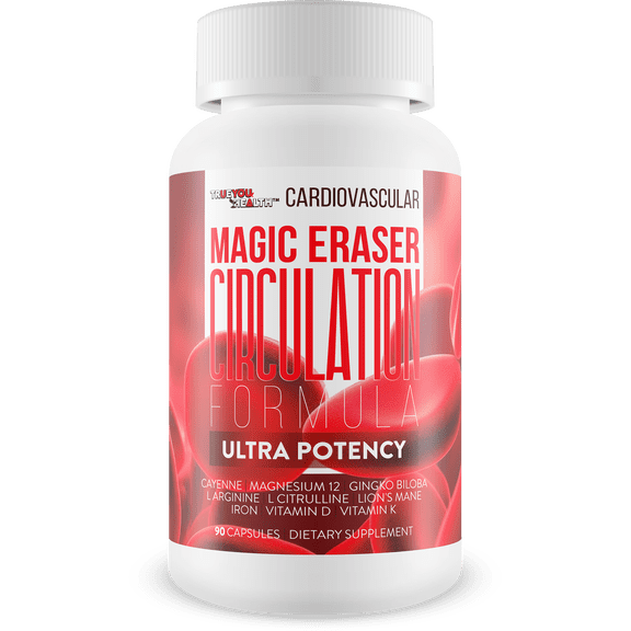 Magic Eraser Circulation Formula - Our Best Circulation and Vein Support Vitamins - High Pressure Pills - Circulation Supplements to Increase Blood Flow Care - Cardiovascular Magic Eraser Supplement